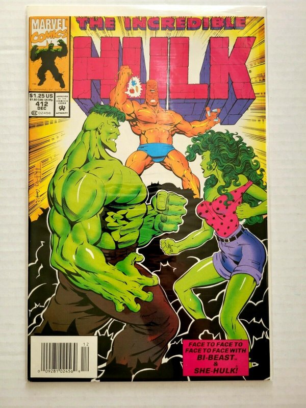 Incredible Hulk #412 (Marvel 1993) Face to Face with Bi-Beast & She-Hulk 