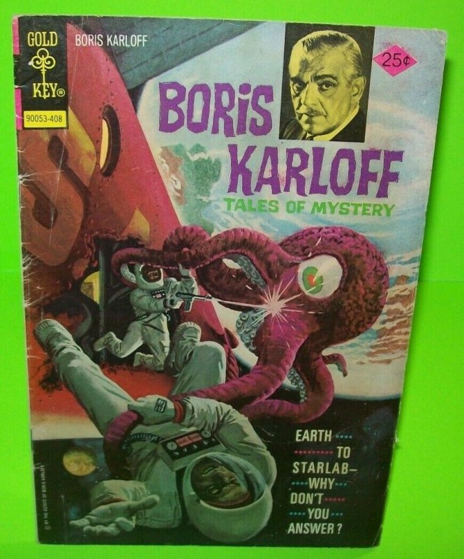 Boris Karloff Tales Of Mystery Comic Gold Key August 1974 Skylab Creature Space