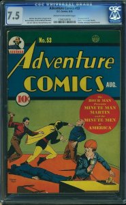 Adventure Comics #53 (1940) CGC 7.5 VF-