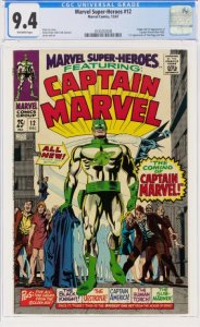 Marvel Super-Heroes #12 (1967) CGC 9.4 1st App Captain Marvel