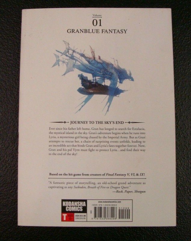 Granblue Fantasy Volume 01 TPB Japan Anime Manga Kodansha Comics