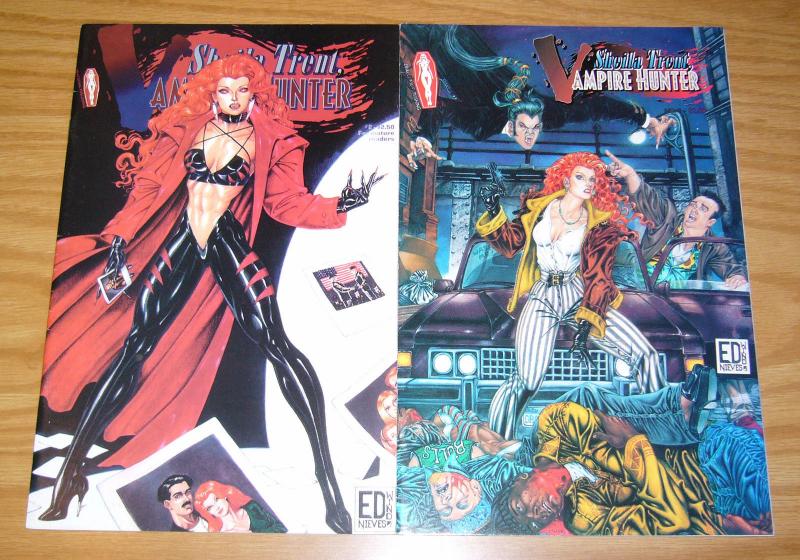 Sheila Trent, Vampire Hunter #1-2 VF complete series - draculina comics bad girl