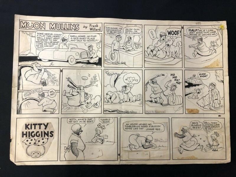 Moon Mullins Original Comic Strip Art 1956-FRANK WILLARD