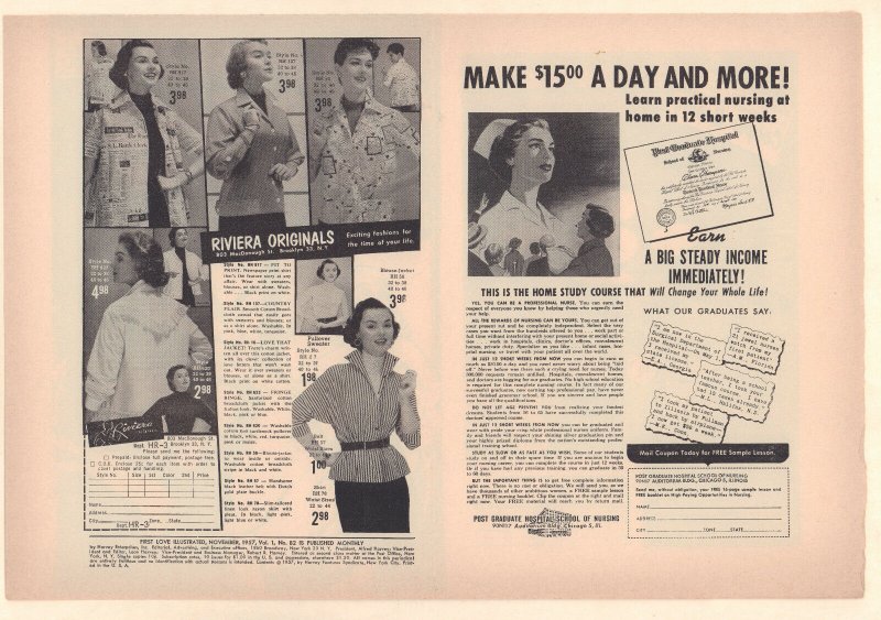 First Love Illustrated #82 Unused Comic Book Cover (Grade 9.0) 1957