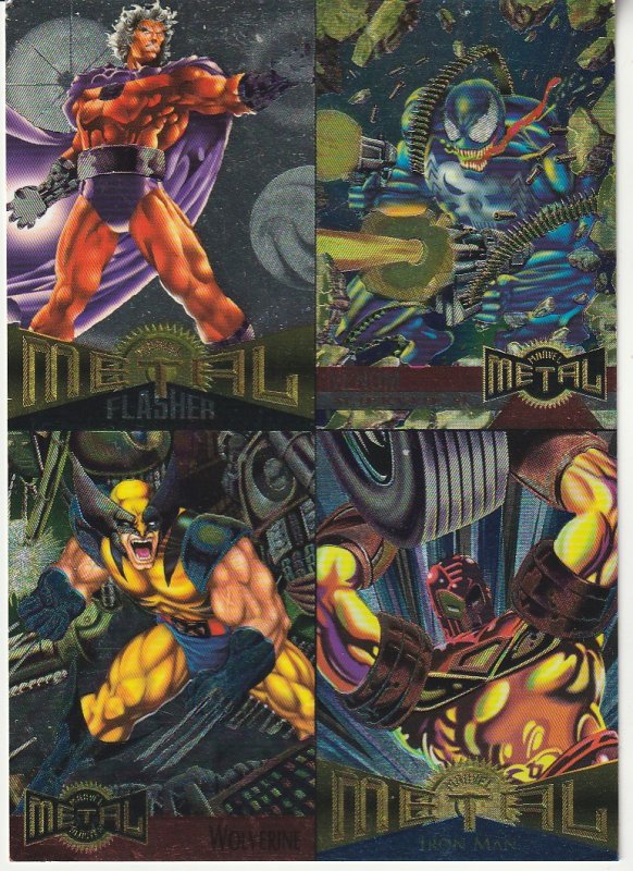 Marvel Metal Uncut 4 Card Promotional Trading Sheet (Fleer Ultra, 1995)