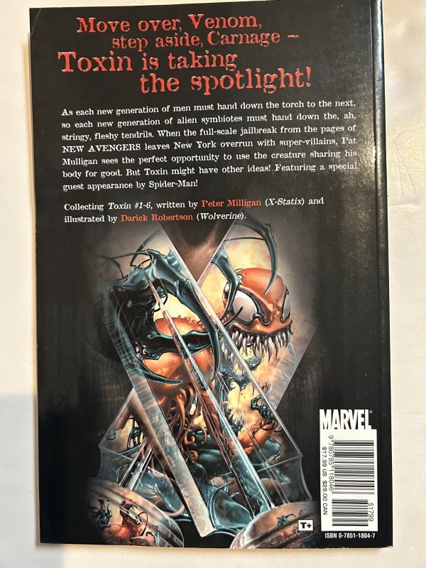 Toxin TPB: The Devil You Know (2005 Marvel) VF Unread But Slight Wear