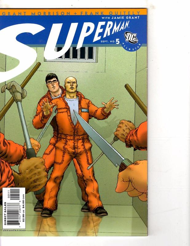 Lot Of 9 DC Comic Books All Star Superman 1 2 3 4 5 + Titans # 20 21 22 23 RC9