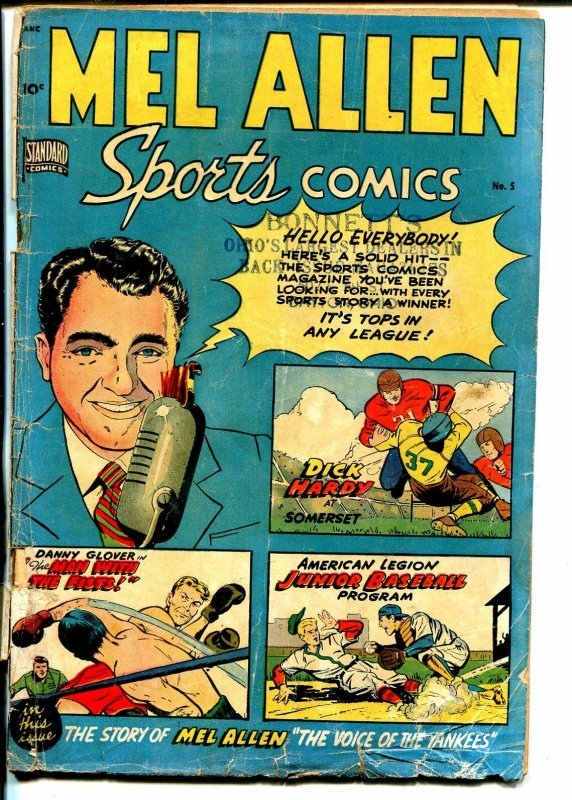 Mel Allen Sports #5 1949-Standard-1st issue-George Tuska art-Yankees-FR