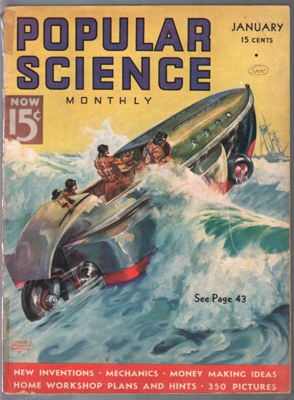 Popular Science 1/1937-special movie effects-wrestling-pulp thrills-Wittmack-VG-