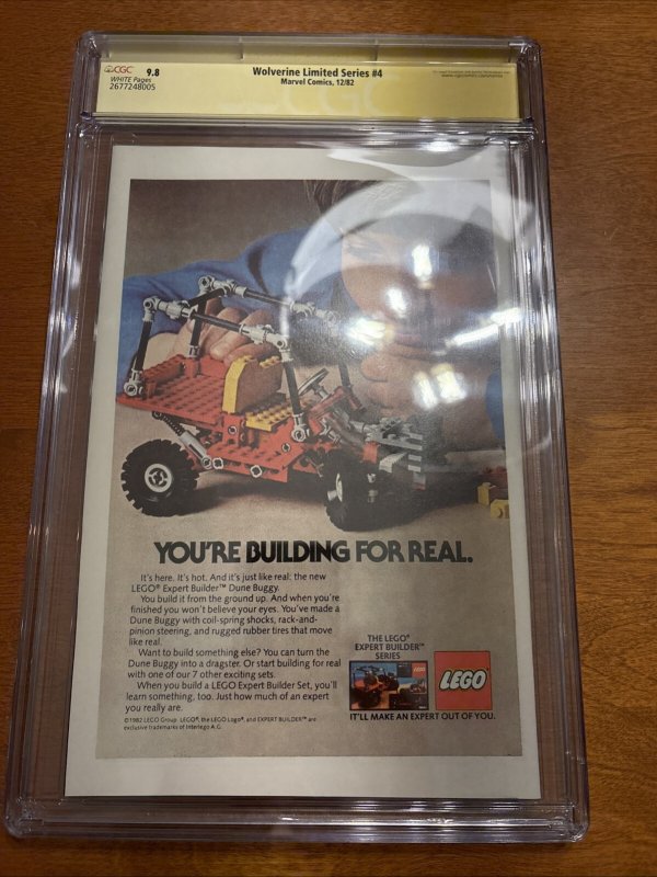 Wolverine Limited Series (1982)#4 (CGC 9.8) Signed Claremont  & Rubinstein