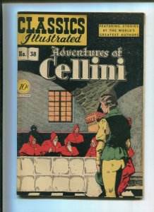 CLASSICS ILLUSTRATED #38 (7.5) ADVENTURES OF CELLINI 1ST PRINT