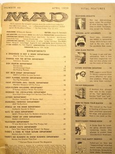 MAD Magazine April 1959 No 46 The End April Fools Television Roulette Western 