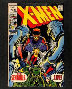 X-Men #57 Neal Adams Art! Sentinels Appearance 1st Larry Trask!