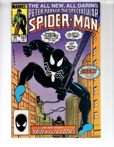 • The Spectacular Spider-Man #107 (1985) Key-1st Sin Eater! [NSC•CR300-NCA8]