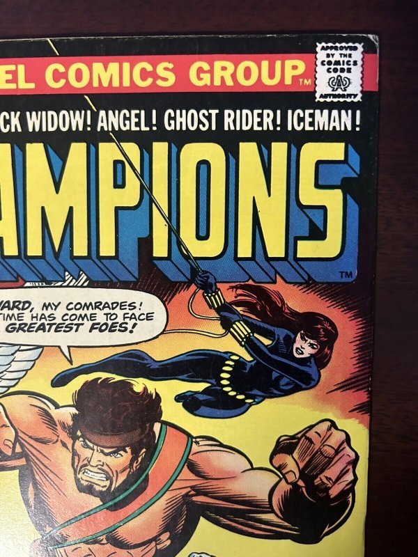 The Champions #1 FN-VF Marvel Comics 1975 Ghost Rider - Black Widow - Hercules 