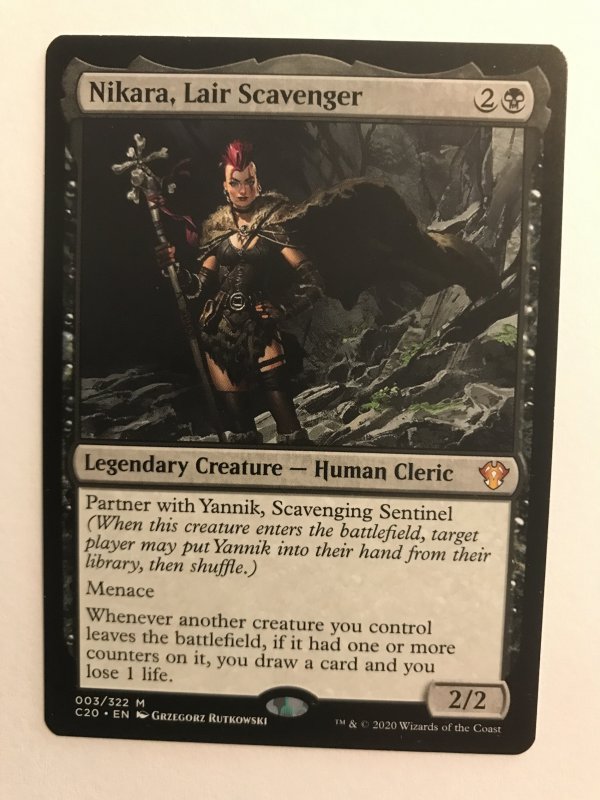 NIKARA, LAIR SCAVENGER : Magic the Gathering MTG card; COMMANDER  2020, NM