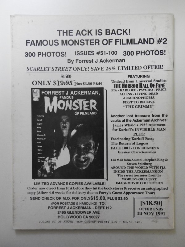 Scarlet Street Pop Culture Fanzine HTF!! Sharp Fine- Condition!