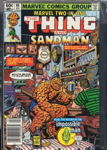 Marvel Two-in-One #86 (1982) The Thing
