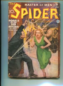 The Spider Pulp June 1935- Horrors of the Red Butcher -VG-