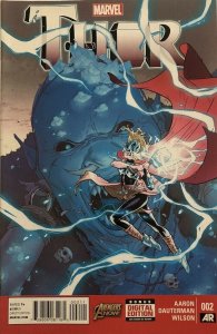 (2015) THOR #2 1ST Print! 1st Full Appearance JANE FOSTER as THOR!