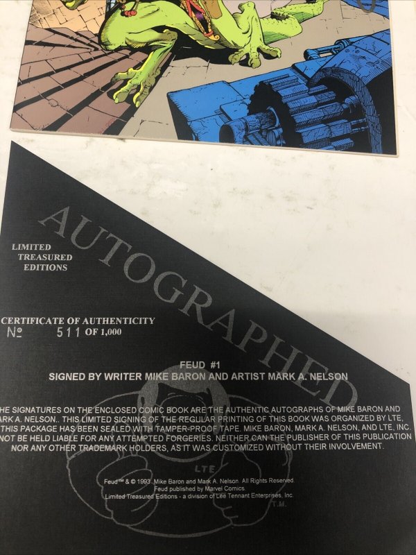 Feud (1993) # 1 (VF/NM) Variant • Epic Comics • Signed Mike Baron • Mark Nelson