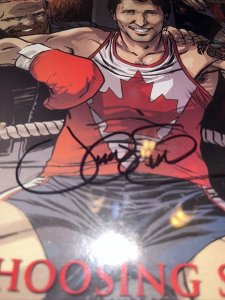 Civil War II Choosing Sides (2016) # 5 (CBCS 8.5 WP) Signed Justin Trudeau