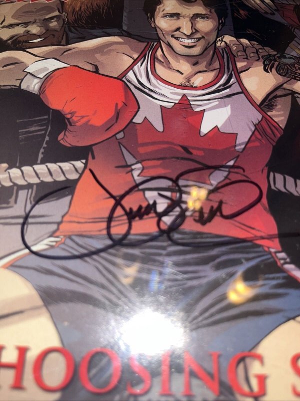 Civil War II Choosing Sides (2016) # 5 (CBCS 8.5 WP) Signed Justin Trudeau