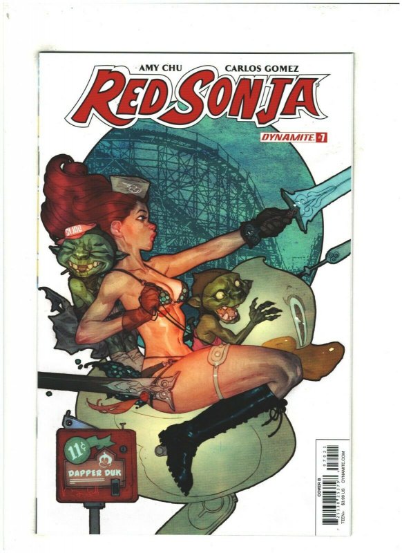 Red Sonja #7 NM- 9.2 Dynamite Comics 2017 Cover B