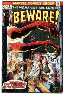 BEWARE #6-THING IN THE MIRROR!-MARVEL-1974-HORROR-NM