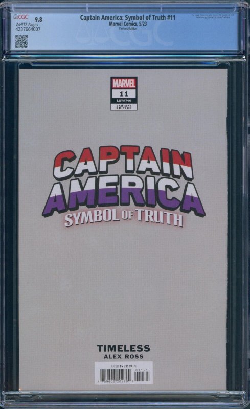 Captain America Symbol of Truth #11 CGC 9.8 Alex Ross Timeless Red Skull 2023