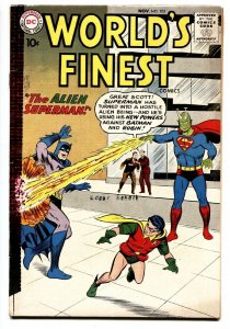 WORLD'S FINEST #105 comic book 1959-SUPERMAN-BATMAN-TOMMY TOMORROW FN