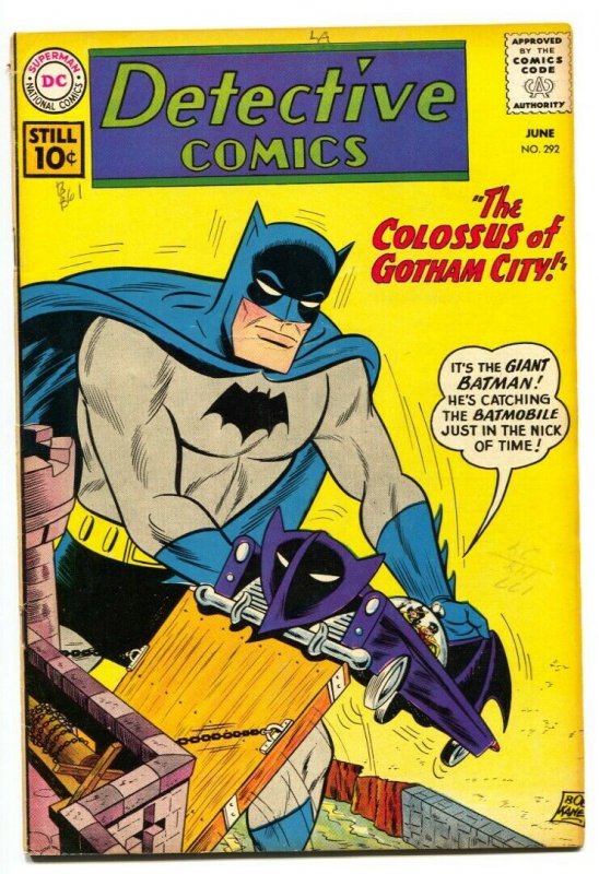 DETECTIVE COMICS #292 BATMAN DC SILVER-AGE 1961 VG