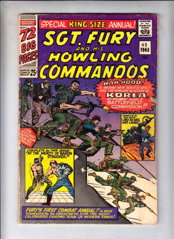 Sgt. Fury and His Howling Commandos King-Size #1 (Jan-65) GD/VG Affordable-Gr...