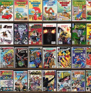 Huge Lot 120+ Comics with Donald Duck, Superman, Captain America & More!