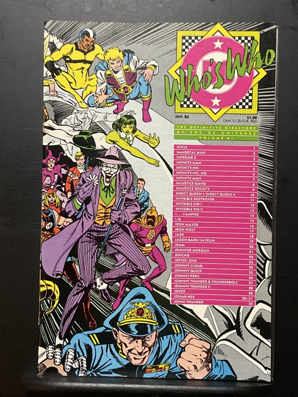 Who's Who: The Definitive Directory of the DC Universe #11 (1986)