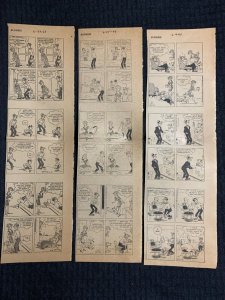 1969 BLONDIE by Chic Young 4.5x15 Clipped Comic Strips LOT of 6
