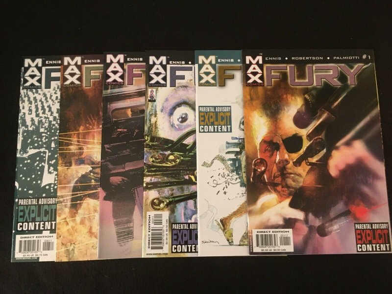 FURY #1, 2, 3, 4, 5, 6 Written by Garth Ennis, VFNM Condition