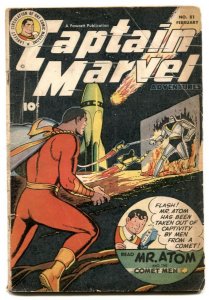 Captain Marvel Adventures #81 1948- Mr Atom- Comet Men VG-