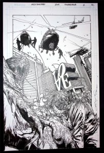 Pandemica #2 pg 12 Original Art Alex Sanchez bestselling author Jonathan Maberry