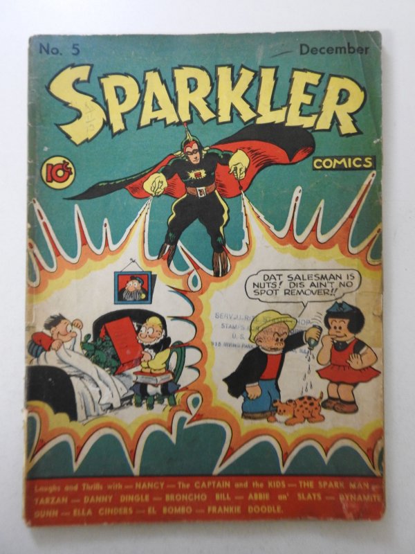 Sparkler Comics #5 (1941) Sharp Good+ Condition! Tape on Spine