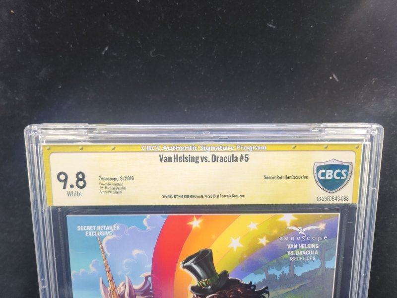 Van Helsing vs Dracula #5 - Signed Nei Ruffino / Secret Exc. - CBCS 9.8 - 2016