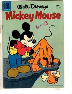 Mickey Mouse # 61 FN Dell Silver Age Comic Book Walt Disney Pluto Donald JL3