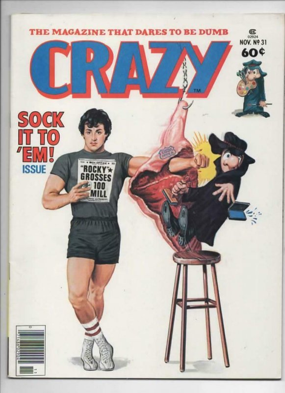 CRAZY #31 Magazine, VF/NM, Rocky Sylvester Stallone, 1973 1977, more in store 