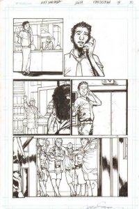 Pandemica #3 pg 10 Original Art Alex Sanchez bestselling author Jonathan Maberry