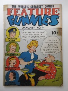 Feature Funnies #4 (1938) W/Joe Palooka! Solid GVG Condition!!