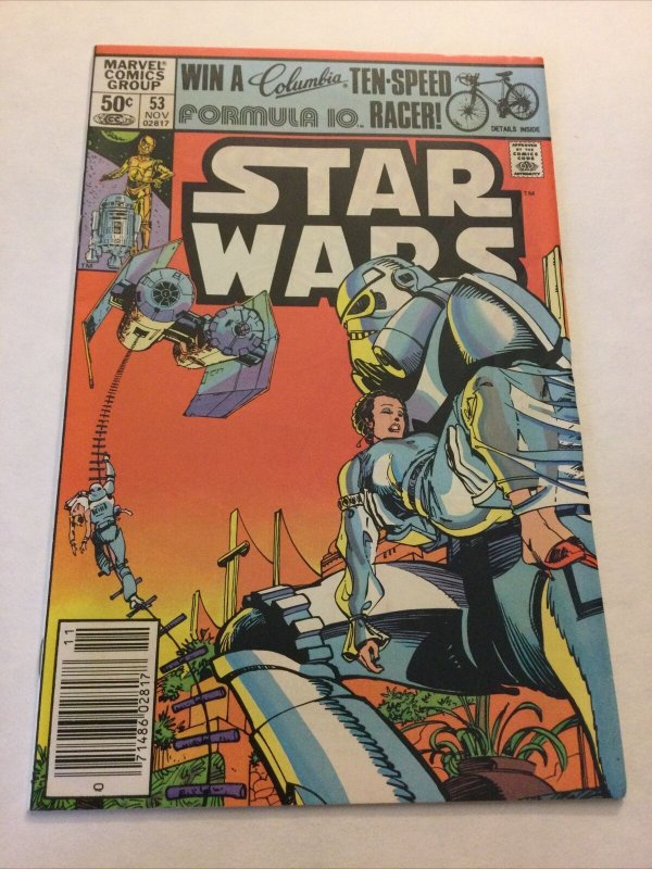 Star Wars 53 Vf Very Fine 8.0 Newsstand Edition Marvel Comics