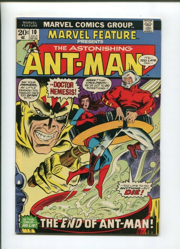 MARVEL FEATURE #10 (7.5) ANT MAN NO MORE! 1973