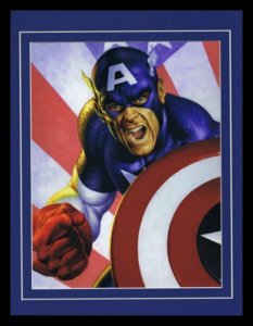 Captain America Avengers Framed 11x14 Marvel Masterpieces Poster Display 