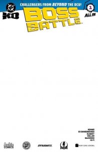 Dc K.o. Boss Battle #1 (one Shot) Cvr H Blank Var DC Comics Comic Book