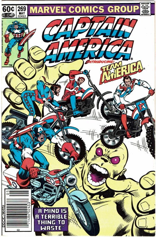 Captain America #269 Newsstand 1st Team America  NM